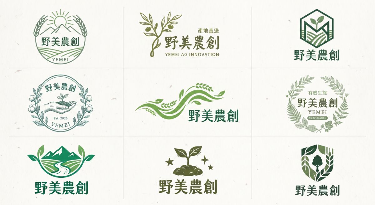 野美農創 品牌 LOGO 設計