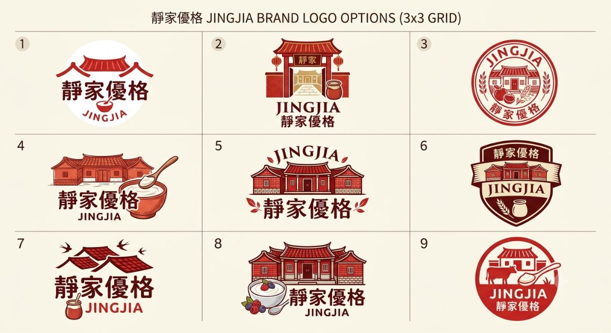 靜家優格 品牌 LOGO 設計